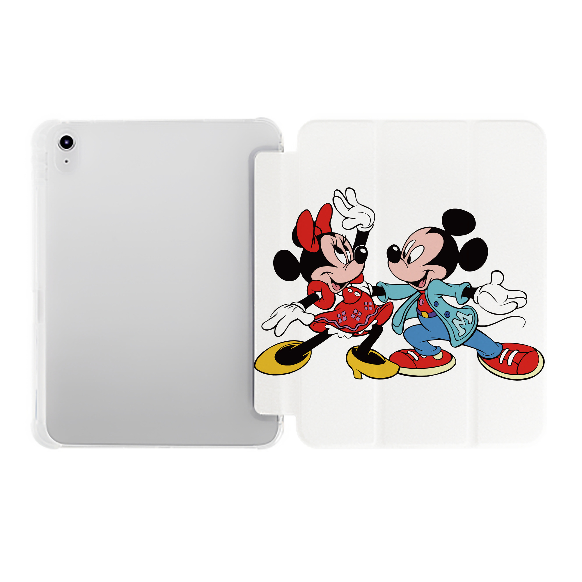 （画像用） ミッキーマウス Mickey Mouse IPad ケース ペン収納付き 三つ折りスタンド PUレザー×シリコン 対応機種9.5/10.5/10.9インチ